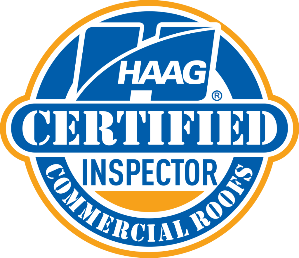 HAAG Certified Inspector logo for commercial roofs, highlighting Shepherd Commercial Roofing's expertise and professional certification in commercial roof inspections.