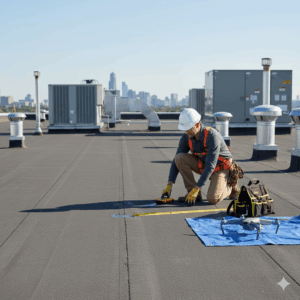 Flat roof maintenance inspection Dallas commercial roof