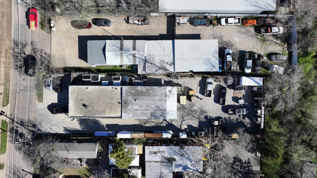 Commercial roof before restoration