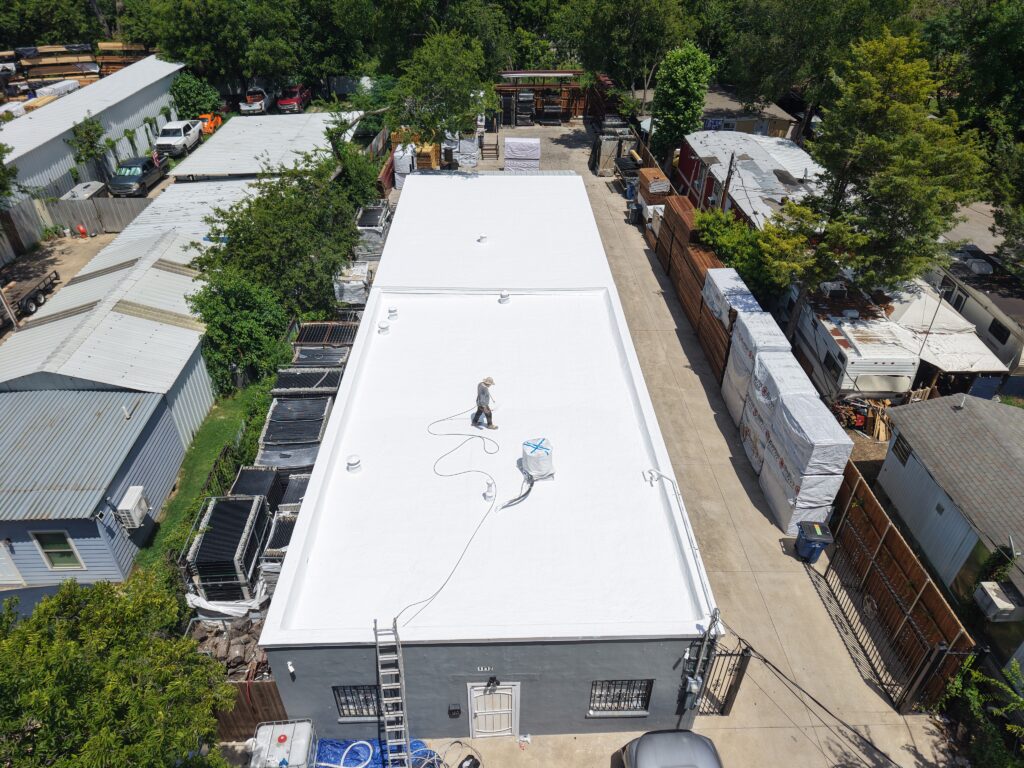 Western Colloid FARR roof system installation in DFW